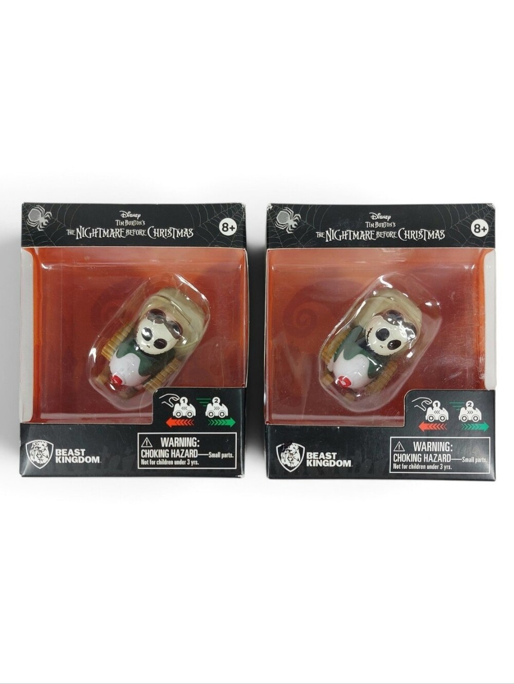 Beast Kingdom Disney Jack Skellington Pull Back Car Toys Series Lot Of 2 NBC